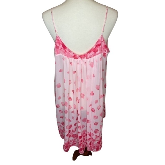 Oscar De Larenta sheer nightie in beautiful pink & white silk - Picture 7 of 13